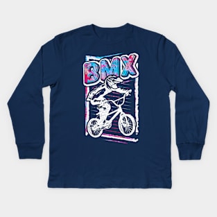 Retro Bmx Apparel - Classic Vintage Bmx Bike Kids Long Sleeve T-Shirt